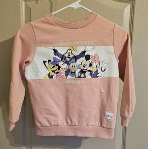 Disney & H&M Collab Us 6x/7 Mickey And Friends Embroidered Unbeatable Pullover